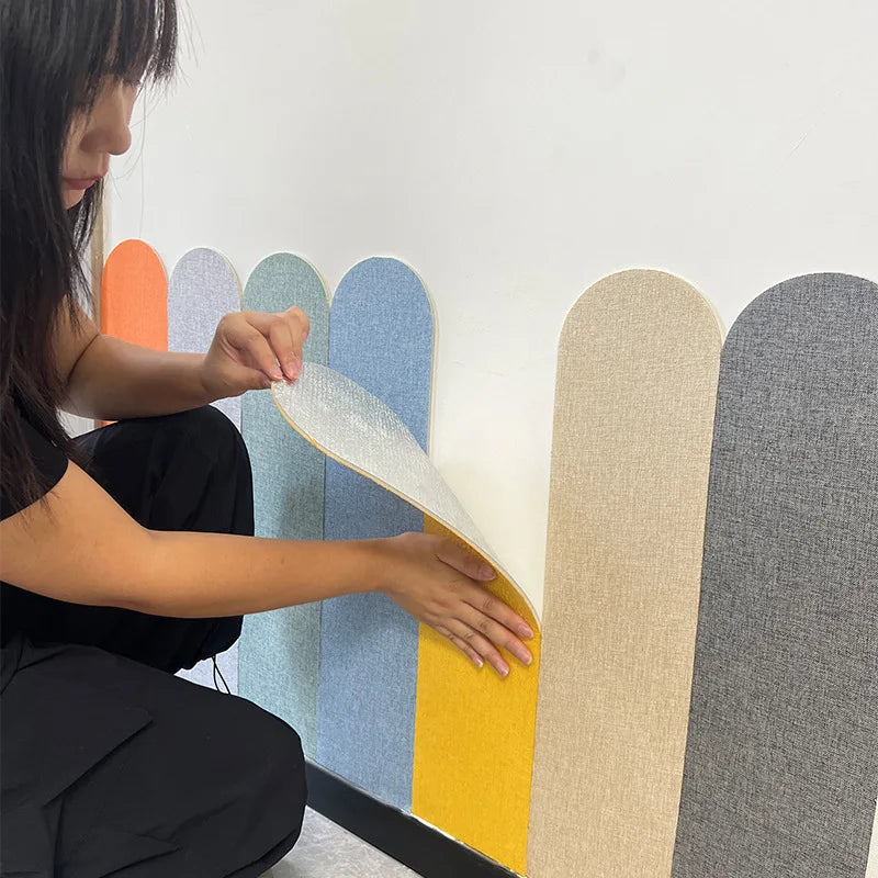 Self-adhesive 3D Wall Sticker XPE on the Bedside Anti-collision Wall Covering  Wall Panel for Kids