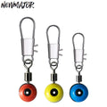 NEWMAJOR Wholesale 100pcs/bag Swivel Snap Hook Sea Fishing Space Bean Fishing Line Sinker Slides Braid Sliding Float Connectors