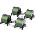 Fitness Steel Silver Adjustable Dumbbell 32kg 90lbs Set MegaBDM
