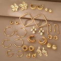 VKME Fashion Vintage Earrings Big Geometric Flowers Hoop Earrings Trendy Earings Jewelry Accessories