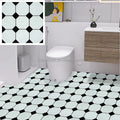 Handmade Art Ceramic Eco-Friendly Parquet Floor Tile White Mosaic 305x305mm for Kitchen Bathroom Indoor/Outdoor Flooring Decor