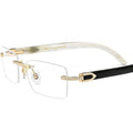 YTSBL10070  Squared Rimless Square Buffalo Horn Mens Optical Frame Glasses Sunglasses Luxury Eyewear Eyeglasses 2020
