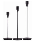 Matte Black Candle Holder Set of 3 for Taper Candles Mfor WeddingDinningdecorative Candle Holder