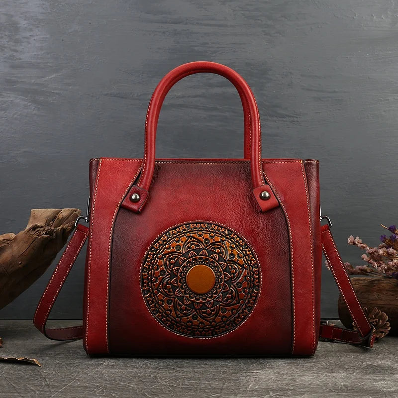 New Arrival Vintage Genuine Leather Handbag for Women Casual Crossbody Shoulder Bag Ladies Fashion Purses Handbag