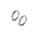 925 Sterling Silver Cubic Zirconia Knot Shape Small Hoop Earrings Trendy CZ Earings Fine Jewelry for Women