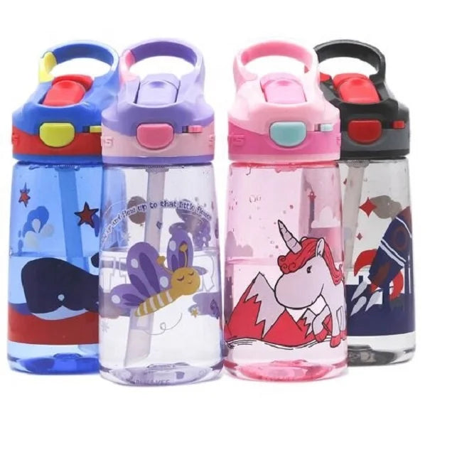 Custom Logo 450ml BPA-Free Tritan Kids Plastic Water Bottles for Children