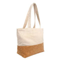 Hot Sale Autumn Fashion Economical Reusable Grocery Lightweight Cotton Canvas Cork Tote Travel Shoulder Embroidery Zipper Chains
