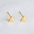 EManco Cute Triangle Studs Earrings Women Trendy 14K Gold Plated Wholesale Stainless Steel Minimalist Piercing Earrings Studs