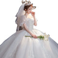 New Tailing Simple Wedding Dress Women Lady Elegant Wedding Dress Princess Wind Light Master Women 2023