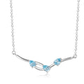 Dainty Aaa Zircon Chain Necklace Colorful Birthstone Charm Choker Necklace for Women 925 Silver Jewelry