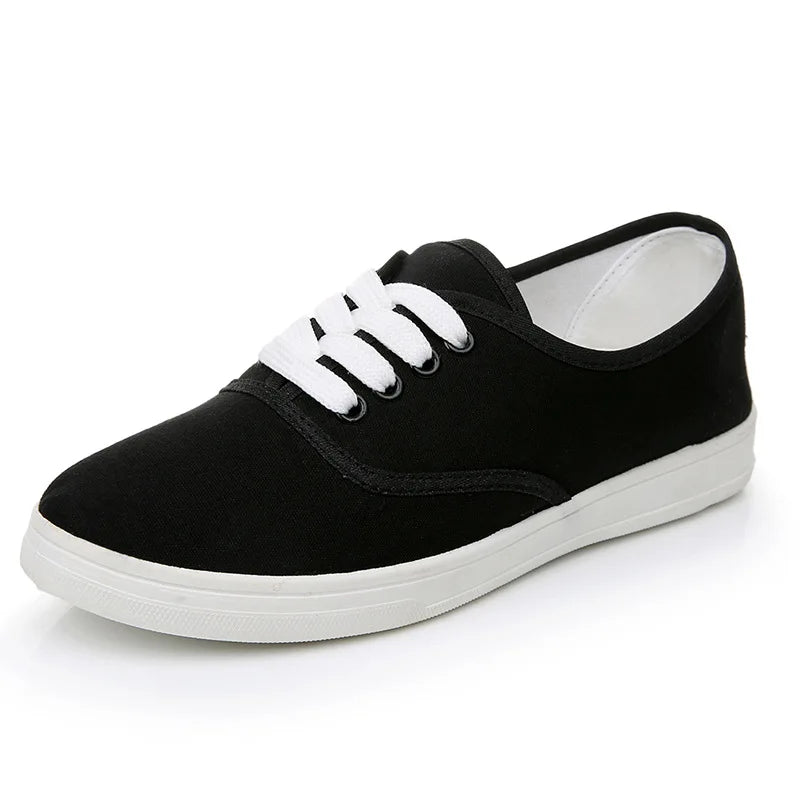Women's Simple Fashion Trendy Canvas Shoes Lightweight Anti-slip Women's Casual Shoes Outdoor Ladies Comfortable Walking Shoes