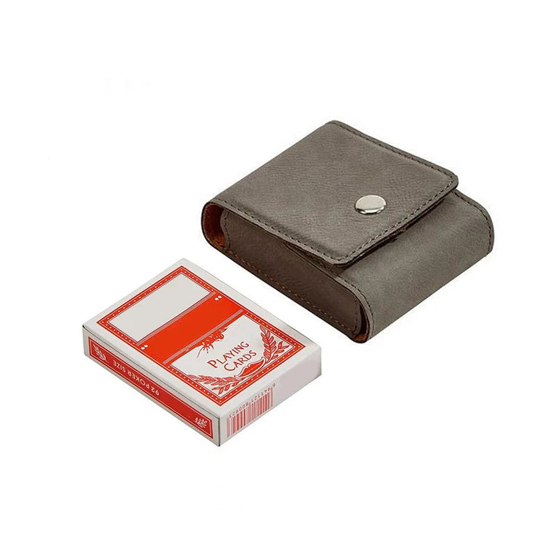 Customised Portable Handmade Poker Tarot Card Holder Pouch Storage Bag Case Leather Psa Playing Card Case