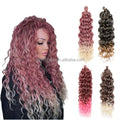 WU07 18 Inch Hawaii Curl Hair Ocean Wave Crochet Hair Synthetic Braiding Hair Extension