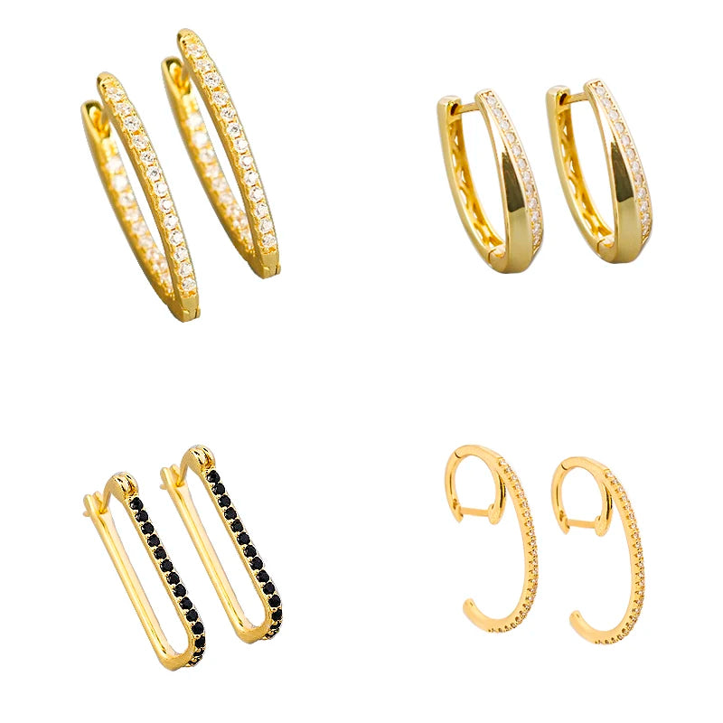 Simple Earring Statement Quality Micro Pave CZ New Earrings