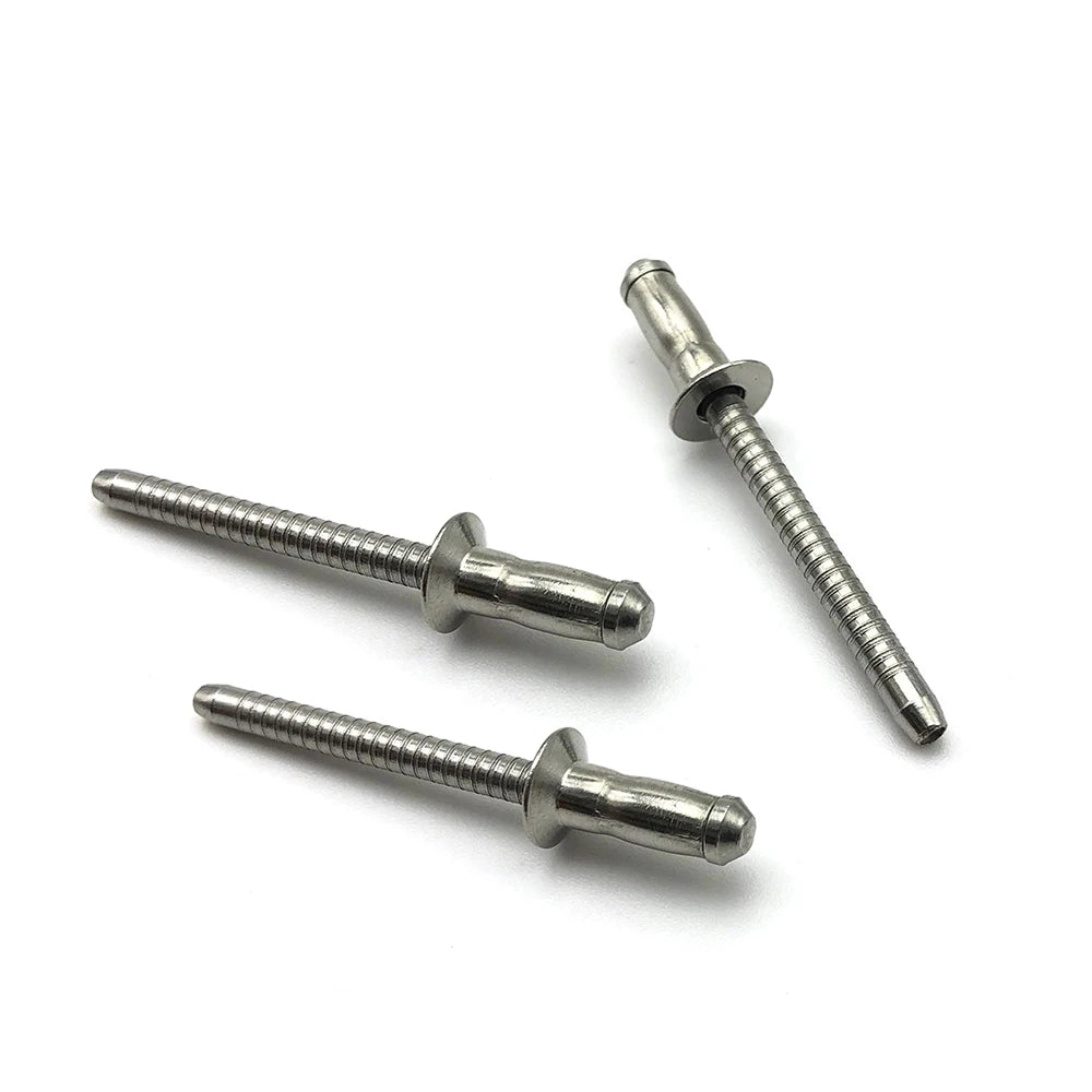 Blind Rivet DIN7337 3.2x11mm Aluminum Steel Flat Dome Head Blind Pop Rivet