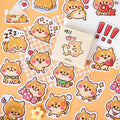 45pcs/pack Boxed Stickers Shiba's World Handbook Notebook DIY Decorative Stickers Seal Stickers