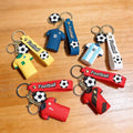 Manufacturer Wholesale Football Player Jersey Rubber PVC Keychains Soccer Keyrings Personalized 2026 Football Cup Souvenir Gift MegaBDM