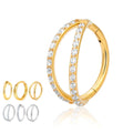 Wholesale G23 Titanium Piercing Nose Ring Earrings Zircon Inlay Nostril Ring Earlobe Body Jewelry Labret Ear Tragus Cartilage