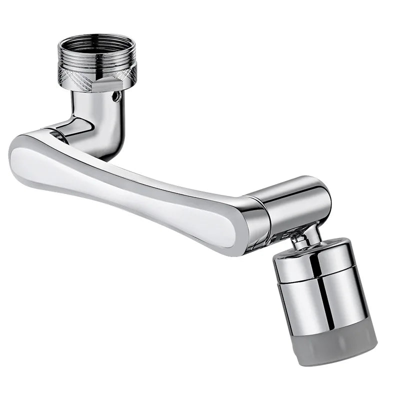 1080 Degree Swivel Bathroom Faucet Extender with Brass Mechanical Arm and Modern Aerator Easy Installation 3-Year Warranty