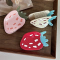 Cute Powder Summer Top Clasp Girl Clasp Acetic Acid Big Strawberry Clasp Hair Ornament Claw Clips