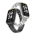 Mijobs Stainless Steel Replacements Smart Watch Band Strap Metal Case Belt for Redmi Band 2 Mi Band 8 Active