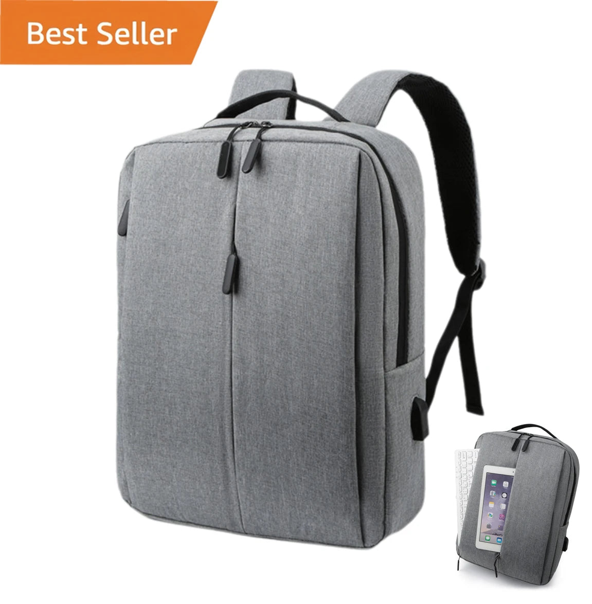 Business Travel Bag Minimalist Causal Large Capacity Waterproof Business Laptop Backpack with USB Charging