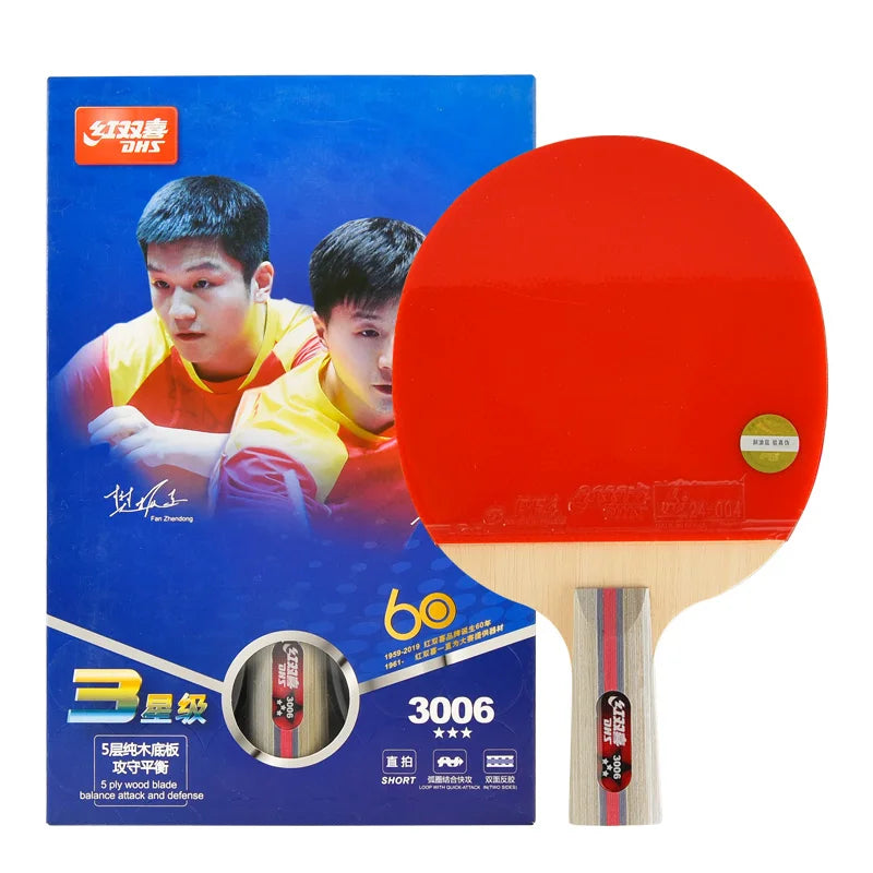 DHS Table Tennis Racket T Series Pen-hold Shot Horizontal Shot 3-Star Single Shot Table Tennis Racket