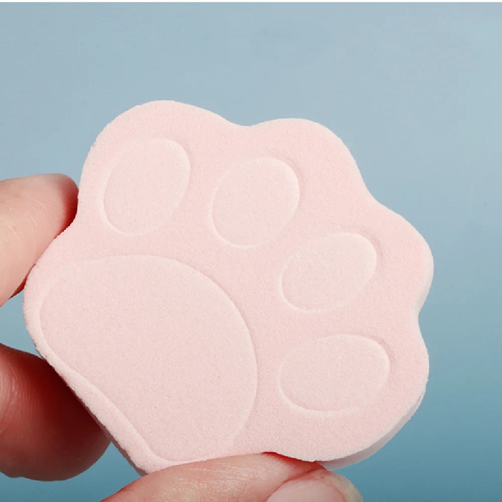 New Arrivals Hot Sell Cute Pink Cat Paw Pattern Foundation Blending Blender Beauty Latex Free Makeup Sponge