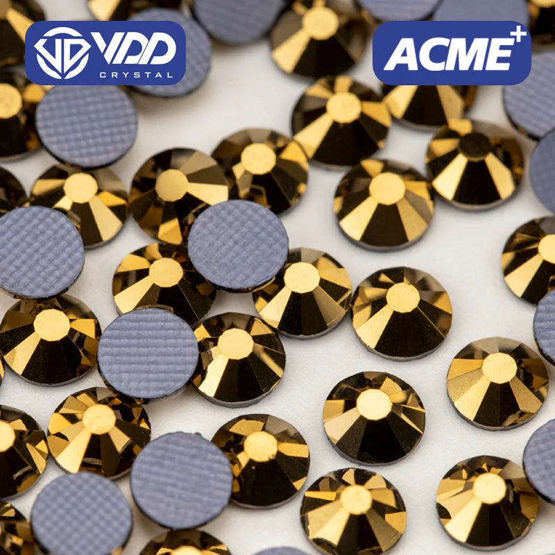 VDD 067 Aurum ACME Top Quality Hot-Fix Glass Rhinestones Crystal Flatback Strass Stones Garment Decoration Wedding Dress