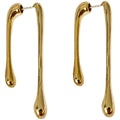 Asymmetric Aretes Waterdrop Earrings Long Bar Gold Plated Earrings for Women Minimalist Women Accessories Fashion Jewelry Hot