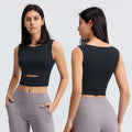 Women Gym Fitness Clothing Sports Workout Sleeveless T-shirt Vest Ladies Fitness Yoga Crop Top