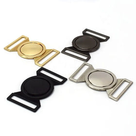 Deepeel CN031 25/40/50mm Garment Accessories DIY Sewing Hardware Accessories Coat Decoration Buckle Round Metal Belt Buckle