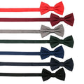 Wholesale Customized Solid Color Business Bow Tie Men's Double Layer Polyester Shirt Suit Accessories Bow Tie for Wedding