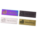 Zinc Alloy Custom rainbow Nameplate Bags Hardware Rectangle Engraving logo Brand Metal Plaque for Hats