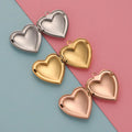 Wholesale 316L Stainless Steel Rose Gold Heart Blank Photo Locket Frame Memory Necklace Pendant for Women