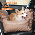 Luxury Waterproof Dog Car Seat Removable Washable Solid Pattern Pet Cage & Travel Carrier Bag