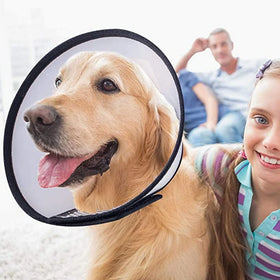 Adjustable Protective Collars for Pet Dog & Cat Recovery E-Collar Anti-Bite Lick Wound Healing Soft Edge Neck Cone Collar