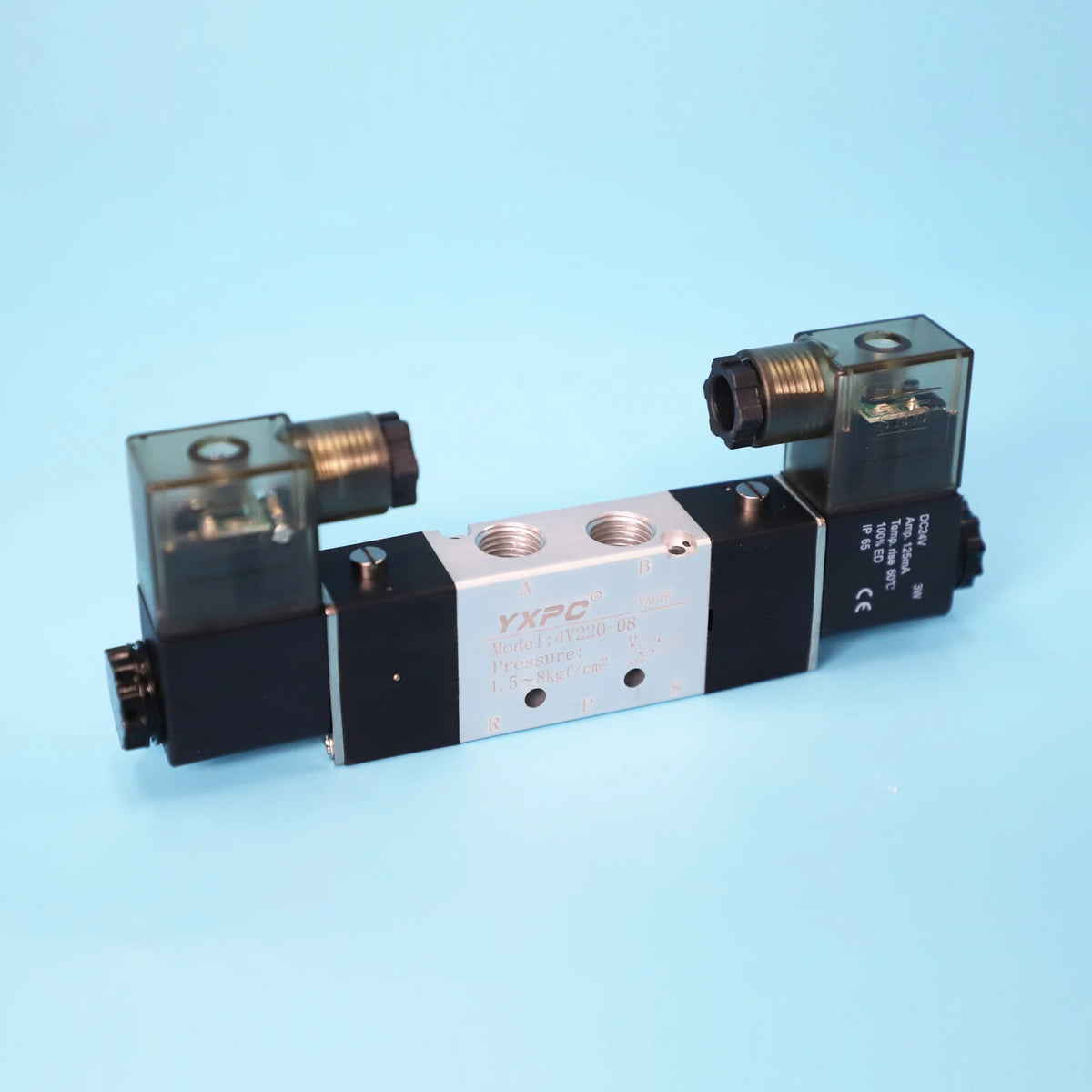 China Quality Stable 4V220-08 Aluminum Alloy 1/4inch 5/2 Way 24vdc Bus Door Pump Double Control Bistable Solenoid Valve