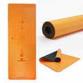 Orange Modern Design Laser Engraving Engrave Lead the Industry Super Grippy Vegan PU Leather Tarot PU Rubber Yoga Mats