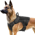 Adjustable Nylon Dog Harness with Tactical Saddle Bag for Camping Hiking; Pet Dog Tactic Harness Leash Collar Set