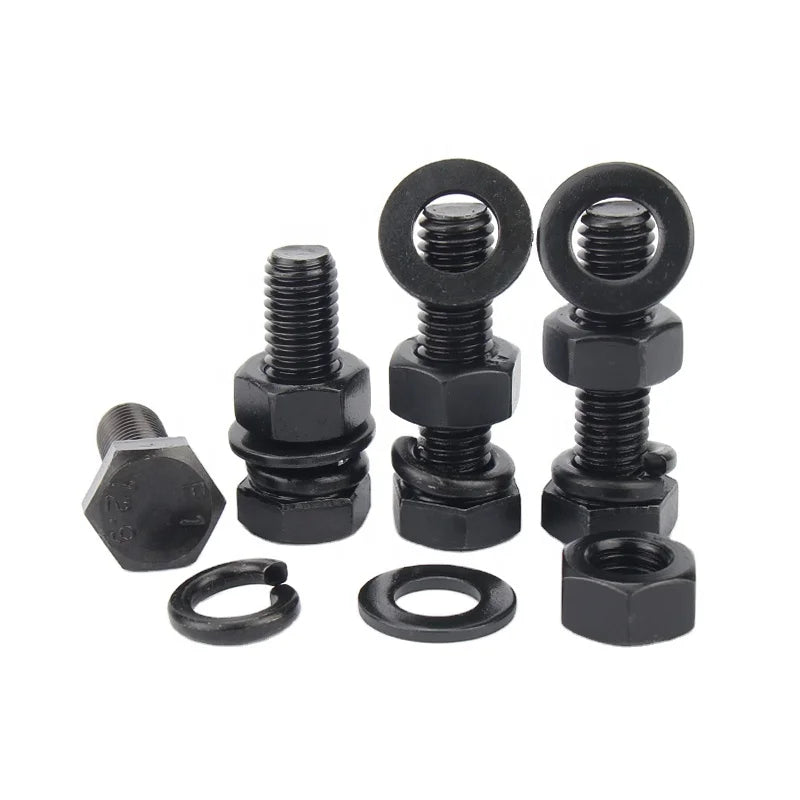 Grade 8.8 10.9 12.9 High-strength Bolt Hexagon Screw With Nut and Washers M6 M8 M10 M12 M16 M20 M22 M24