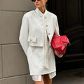 Enyami Woman Suit 2 Piece Office Vintage Split Skirt Dress Spring Autumn Fashion Outfits Ladies Suits Crop Jacket Skirt Set