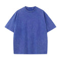 2024 Cotton Vintage Men's Short Sleeve T-shirt Batik Wash off Shoulder Cotton Vintage T-shirt Loose Oversize