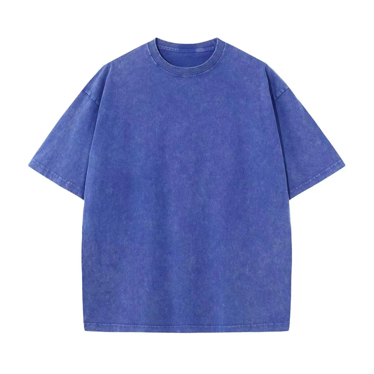 2024 Cotton Vintage Men's Short Sleeve T-shirt Batik Wash off Shoulder Cotton Vintage T-shirt Loose Oversize