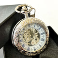 Hollow Wind Automatic Mechanical Watches Glass Manual Roman Automatic Mechanical Pocket Watches