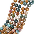 Round Shaped Cheap Natural Ocean Jasper Rosary Gemstone Beads for Jewelry Making