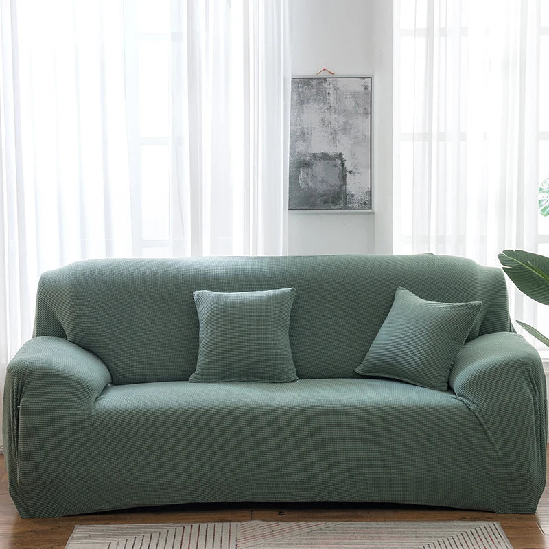 Jacquard Modern Sofa Covers Lilac 100% Polyester Fleece Plant Pattern Elastic Stretch Machine Washable Universal 3-Seater