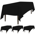 Reador Wholesale 4PCS 60 X 126 Inch Polyester Black Party Wedding Table Cloth