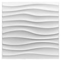 High Quality Wall Art Green Material Decorative PVC Material White Wave Design PVC 3d Wall Panel