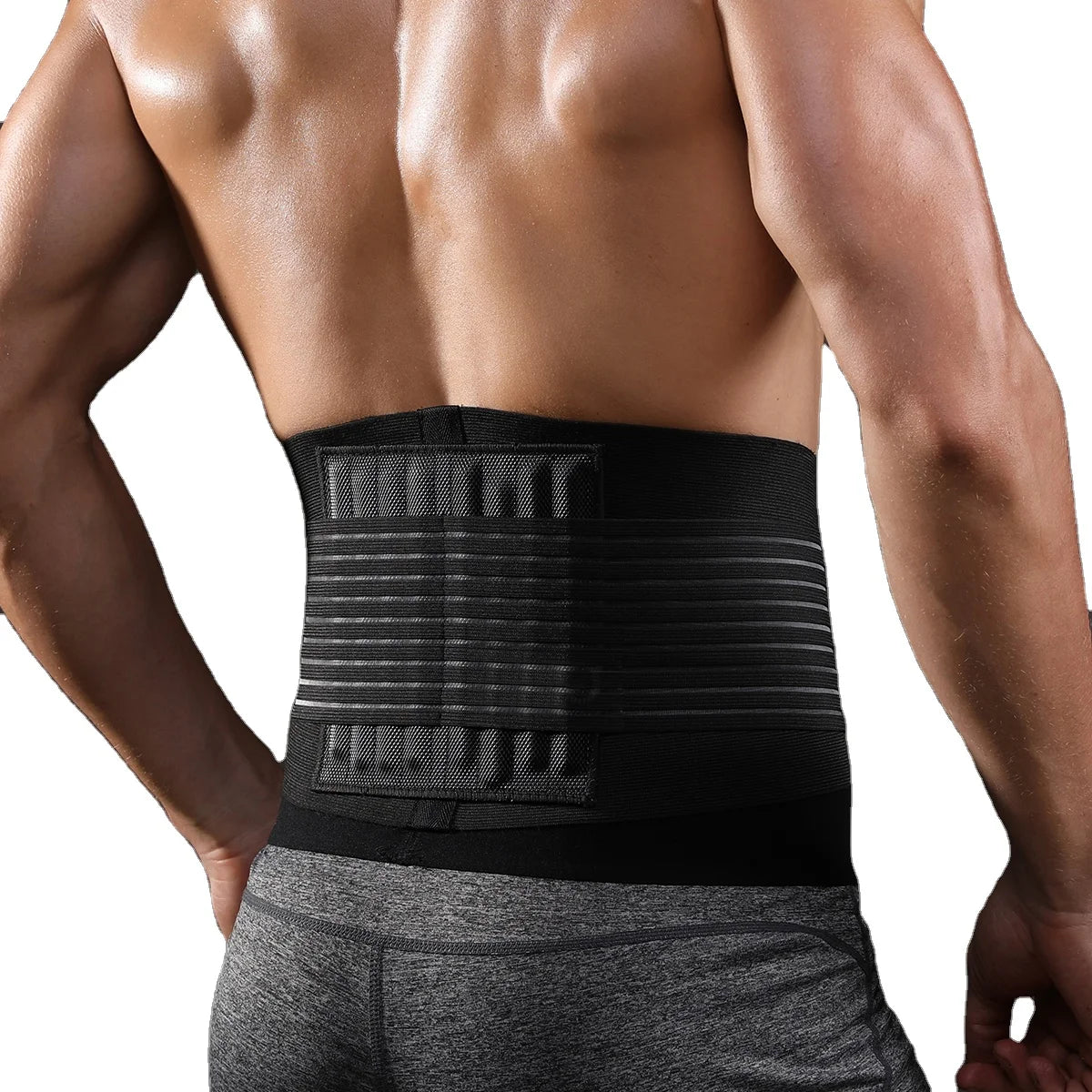 JINGBA Fitness Strong Support Slimming Corset Waist Trainer Powerlifting Gym Waist Belt with Steel Supporting Bars